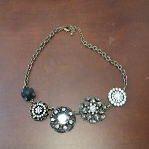 Elegant Gold and Black Statement Necklace